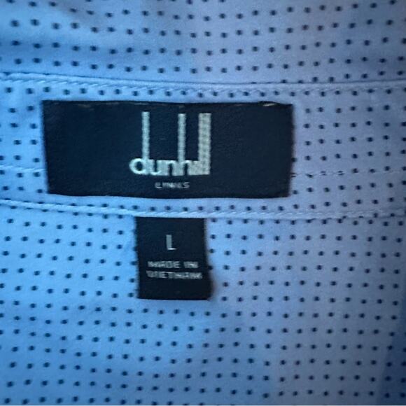 Dunhill Links Golf Polo Blue Stretch Active Activewear Performance LARGE - Picture 2 of 10